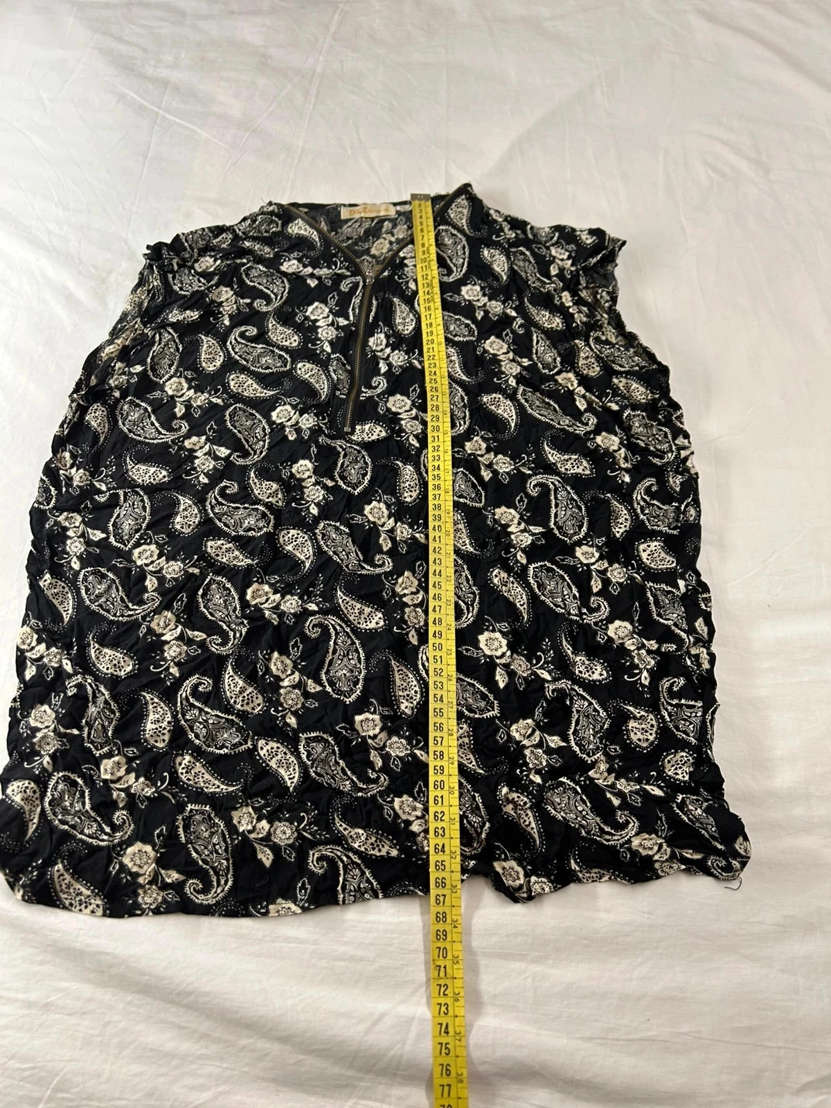 Zwart tanktop met vintage geprint motief d&z fashion – photo 6